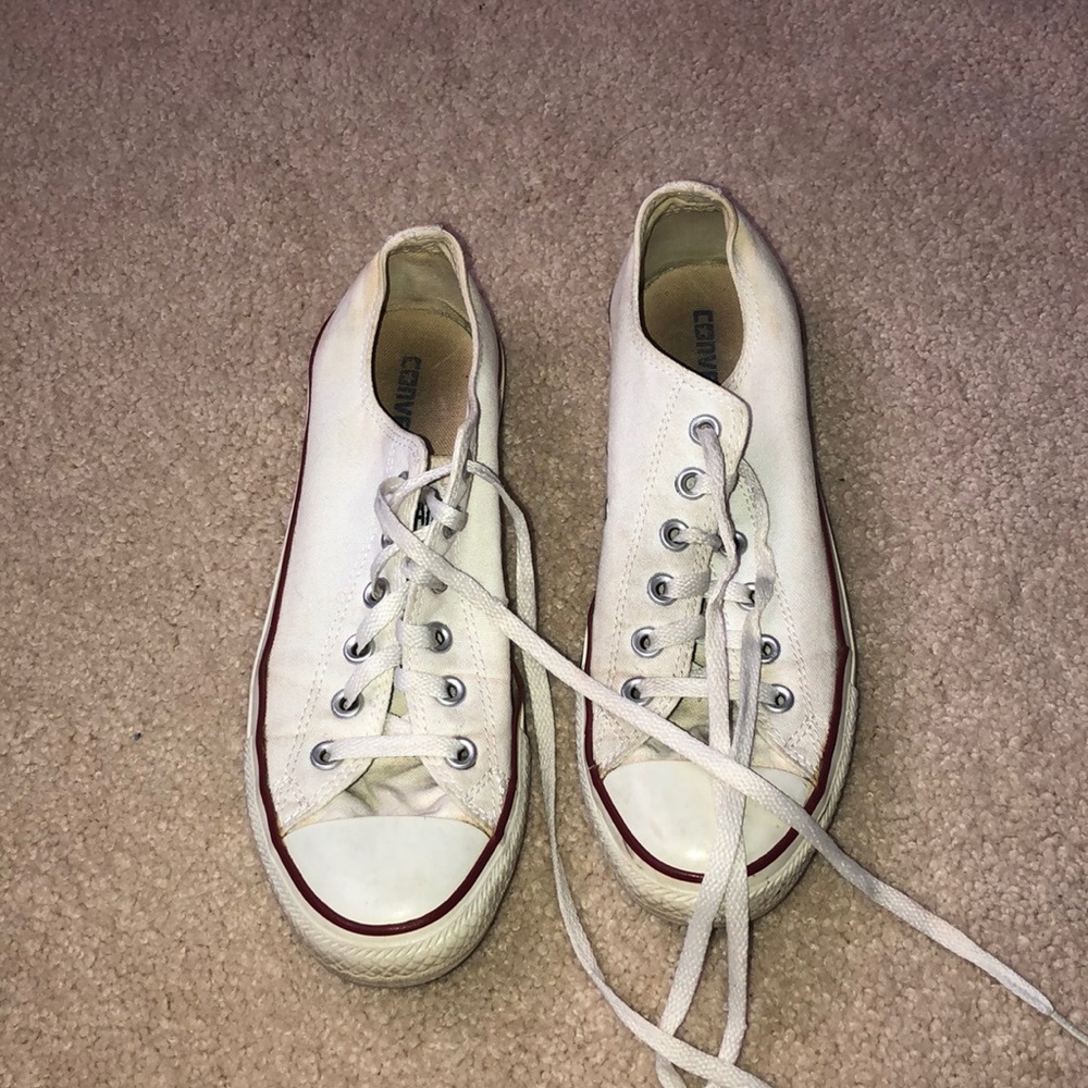 white low top converse